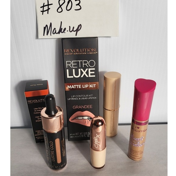 Makeup Revolution Retro Luxe Matte Lip Kit & More Bundle NEW - Picture 2 of 11